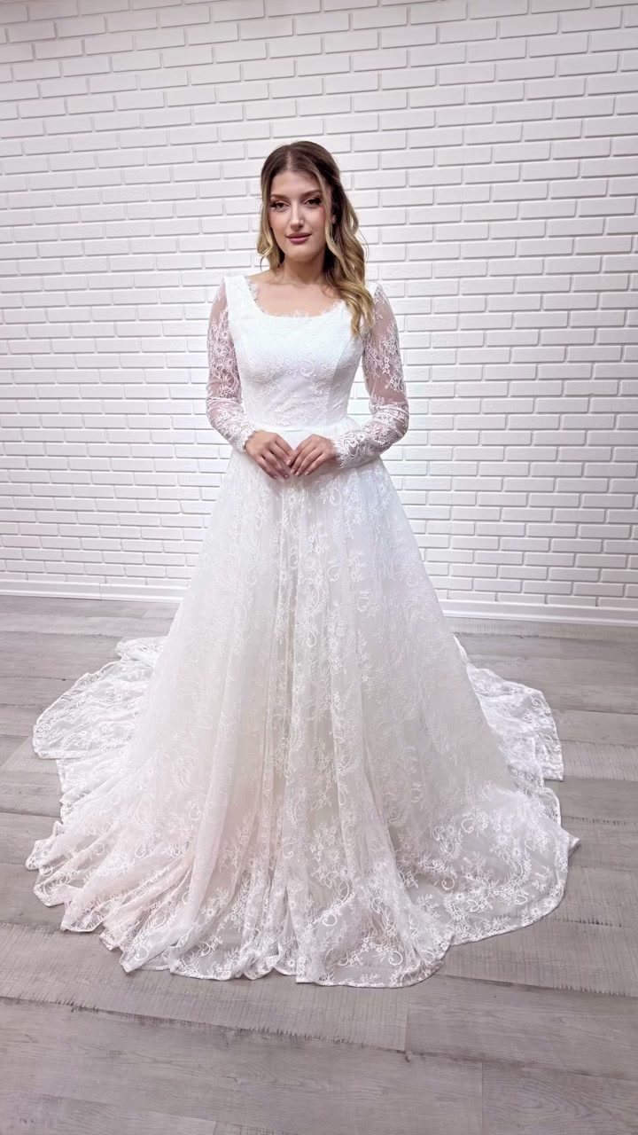 A-Line Wedding Dress Model 1118 | White Podium Bridal White Podium A-Line Wedding Dress 2026-10